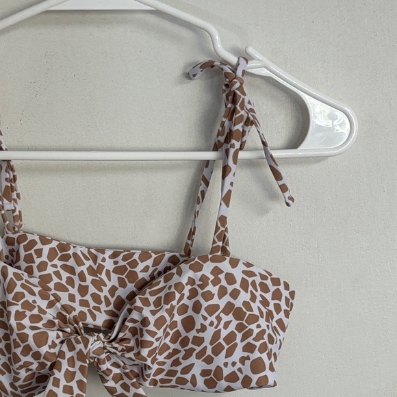 NWOT Brown and White Patterned Bikini Set - Picture 3 of 7